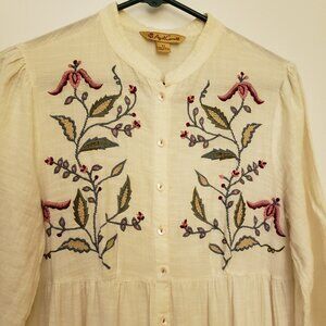 Prairie * Babydoll *  Embroidered * Midi